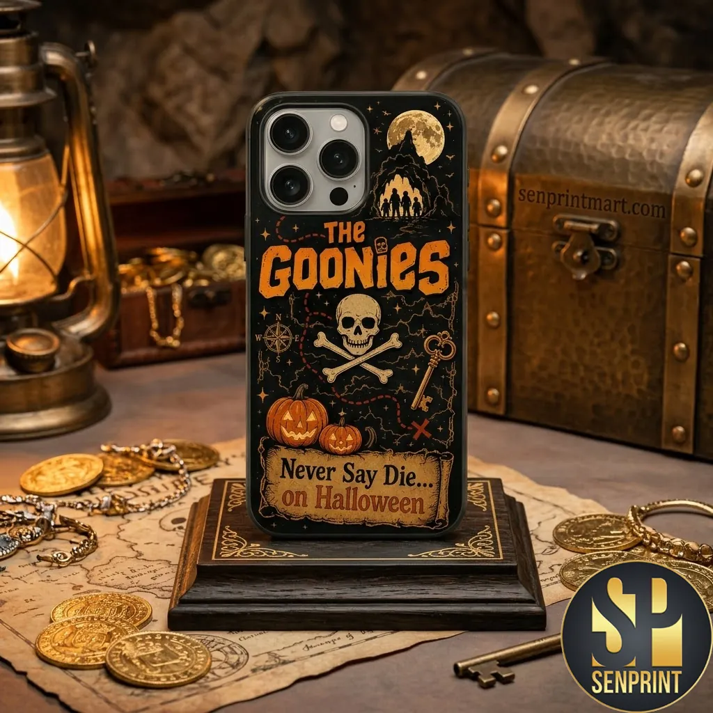 The Goonies Never Say Die on Halloween Spooky Retro iPhone Case