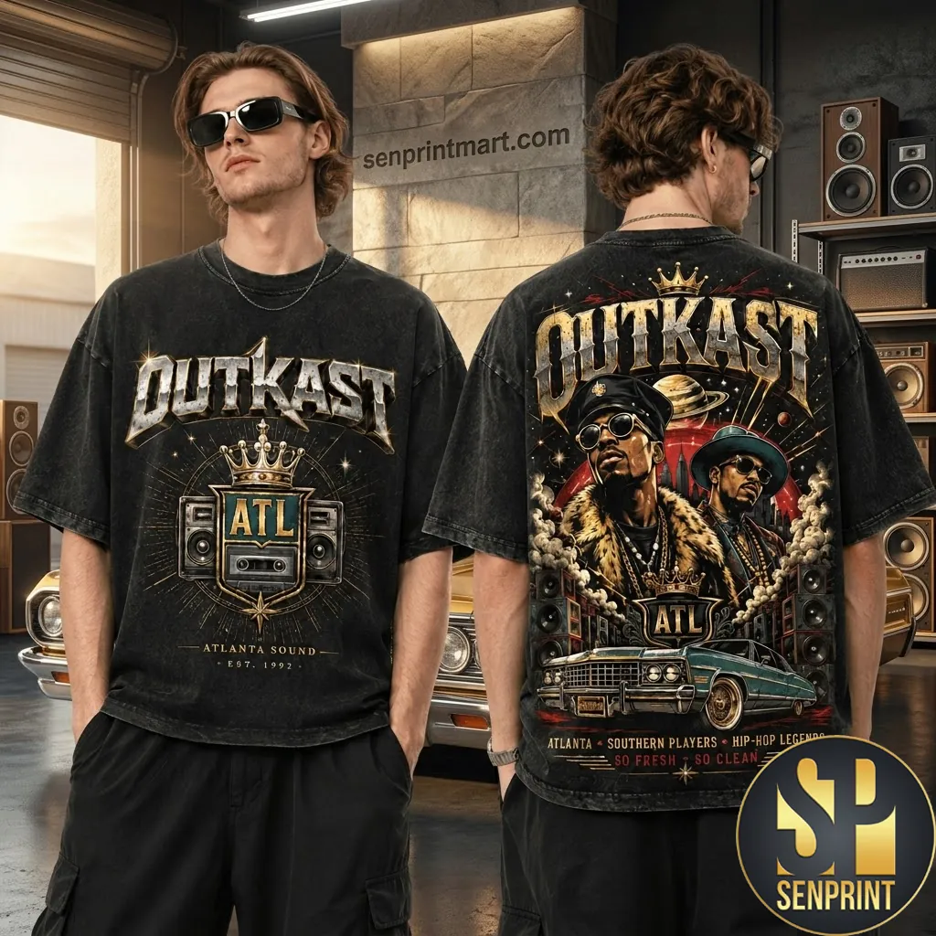 Outkast Atlanta Sound Est 1992 Vintage Wash Graphic T-Shirt
