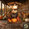 Personalized Chick Or Treat Halloween Farm Yard Sign