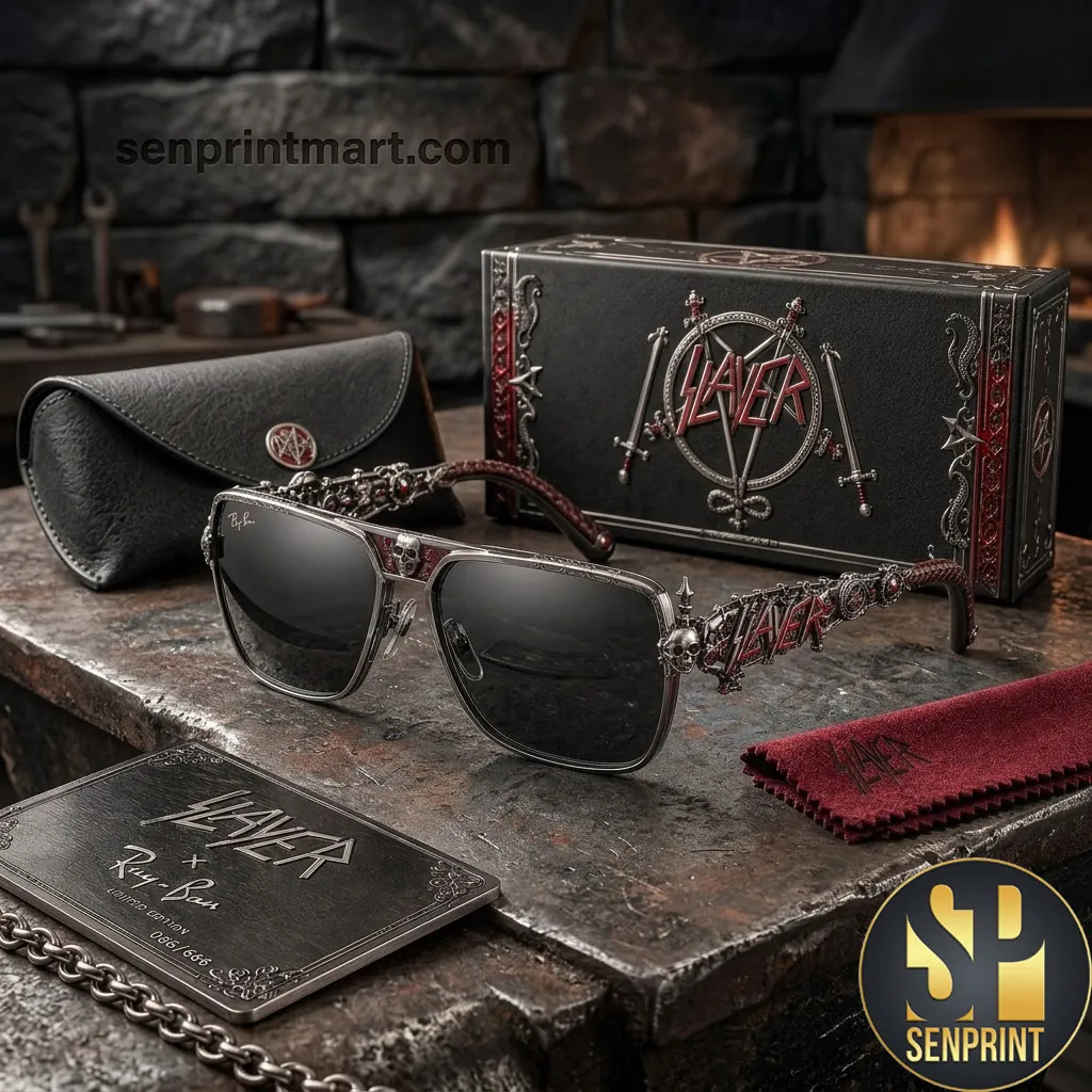 Slayer Ray-Ban Limited Edition Gothic Skull Carved Sunglasses