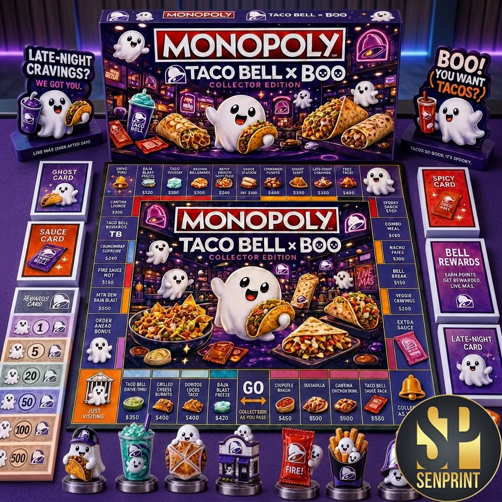 Monopoly Taco Bell x Boo Collector Edition Spooky Halloween Board Game
