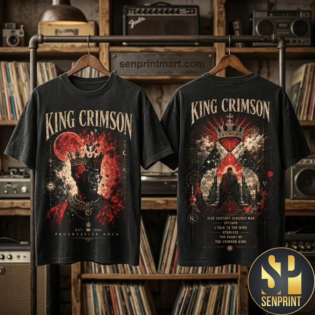 King Crimson Est 1968 Progressive Rock Vintage Graphic T-Shirt