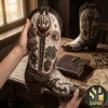 Stevie Nicks The Wild Heart Celestial Gothic Leather Cowboy Boots