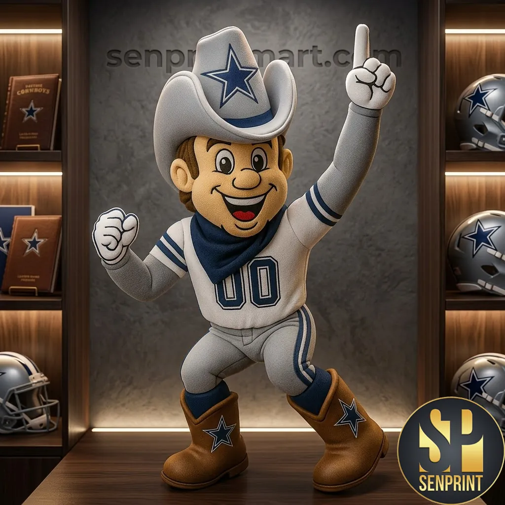 Dallas Cowboys Rowdy Mascot 3D Shaped Decorative Plush Pillow