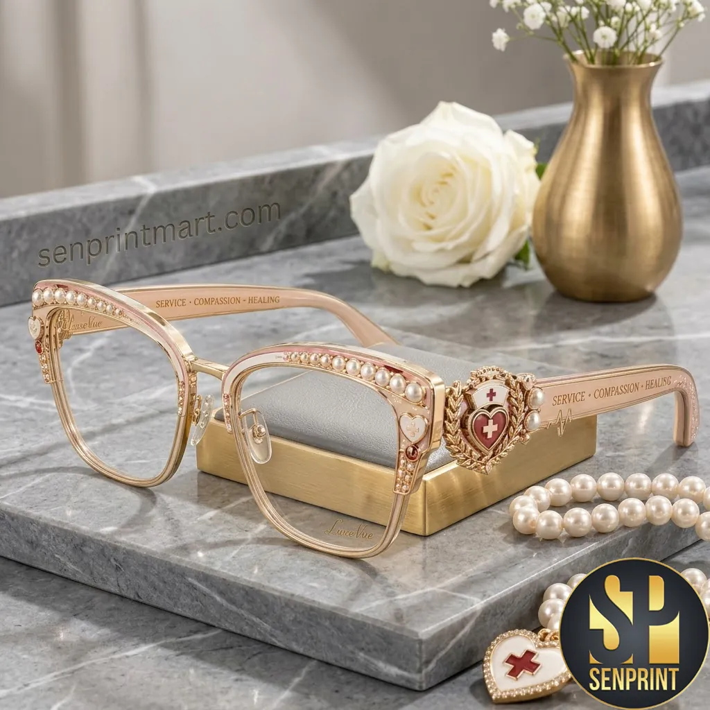 Luce Vue Service Compassion Healing Pearl Embellished Sunglasses