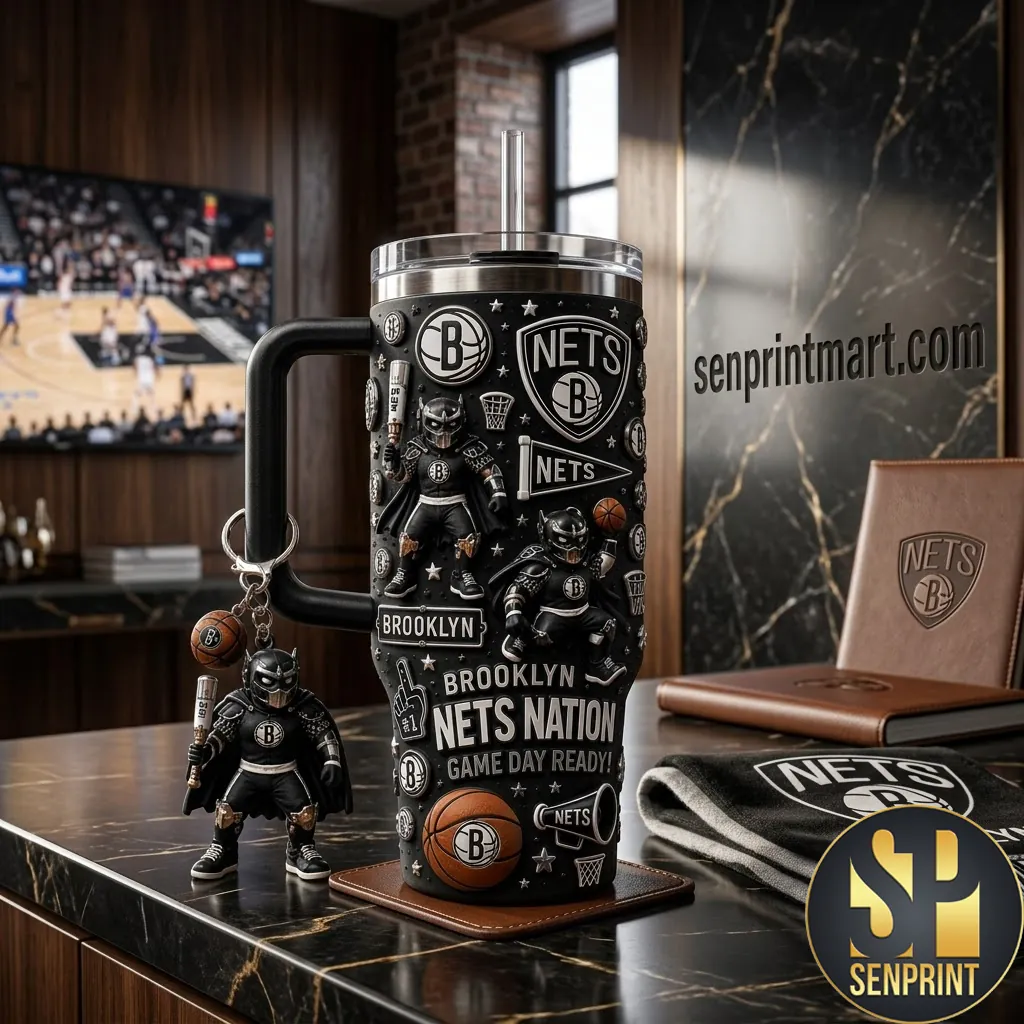 Brooklyn Nets Nation Game Day Ready 3D Embossed 40oz Tumbler