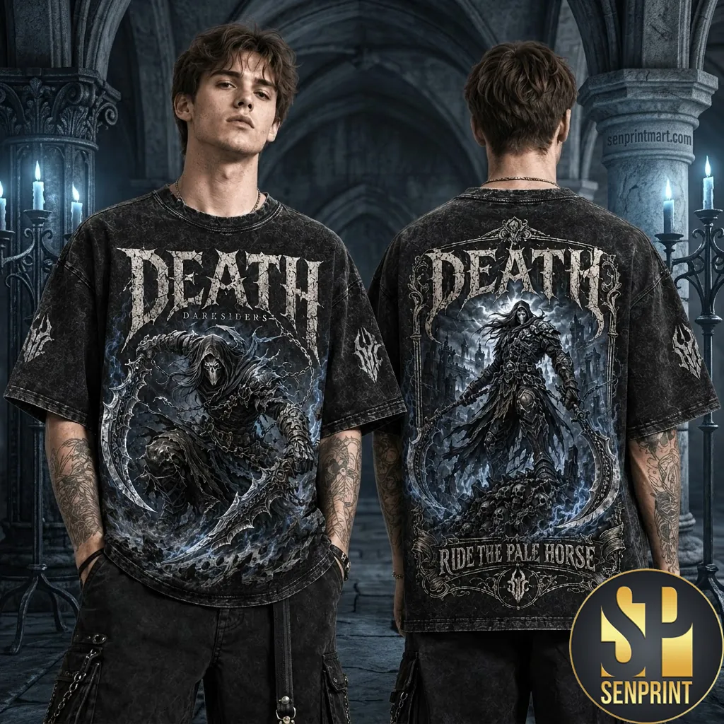 Darksiders Death Ride The Pale Horse Graphic 3D T-Shirt