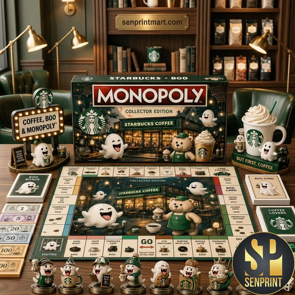 Starbucks Monopoly Collector Edition Halloween Board Game