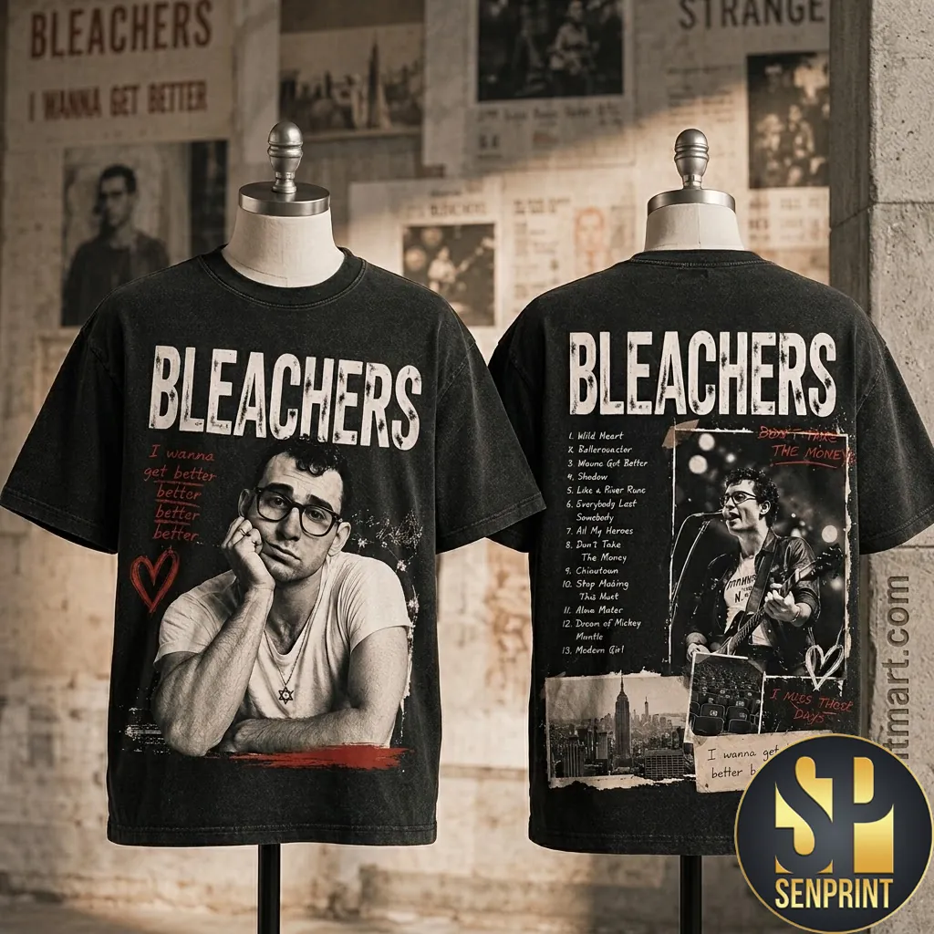Bleachers Band I Wanna Get Better Vintage Wash Graphic T-Shirt