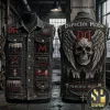 Helloween Pumpkins United 40 Years Anniversary Graphic Denim Vest Helloween Pumpkins United 40 Years Anniversary Graphic Denim Vest