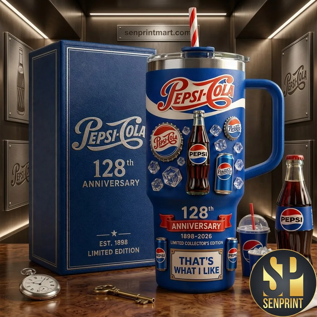 Pepsi Cola 128th Anniversary Limited Edition Insulated Tumbler