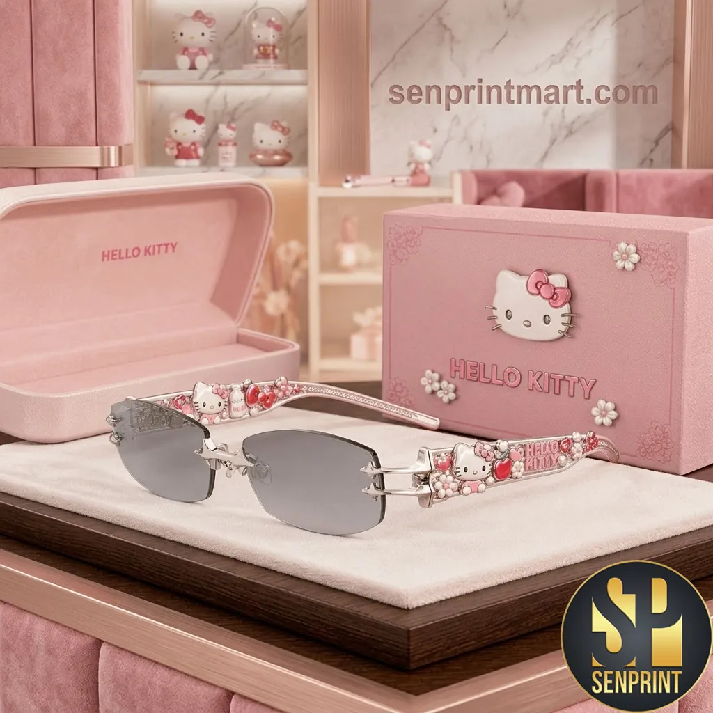 Hello Kitty Premium Pink Floral Unisex Sunglasses