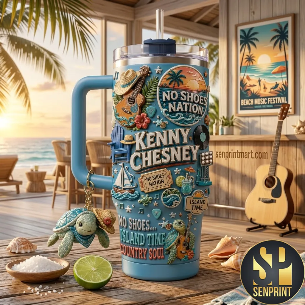 Kenny Chesney No Shoes Nation 40oz Insulated Travel Tumbler