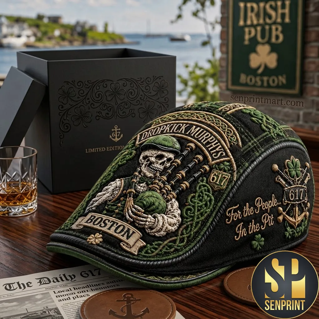 Dropkick Murphys Boston Irish Celtic Embroidered Jeff Cap