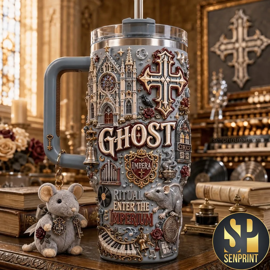 Ghost Band Impera Ritual 3D Embossed 40oz Tumbler