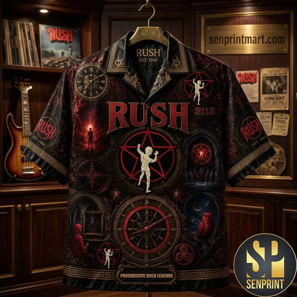 Rush Band 2112 Progressive Rock Legends Premium Hawaiian Shirt
