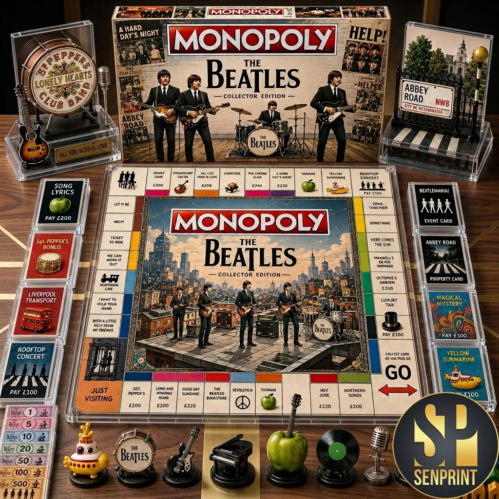 The Beatles Collector Edition Monopoly Premium Board Game