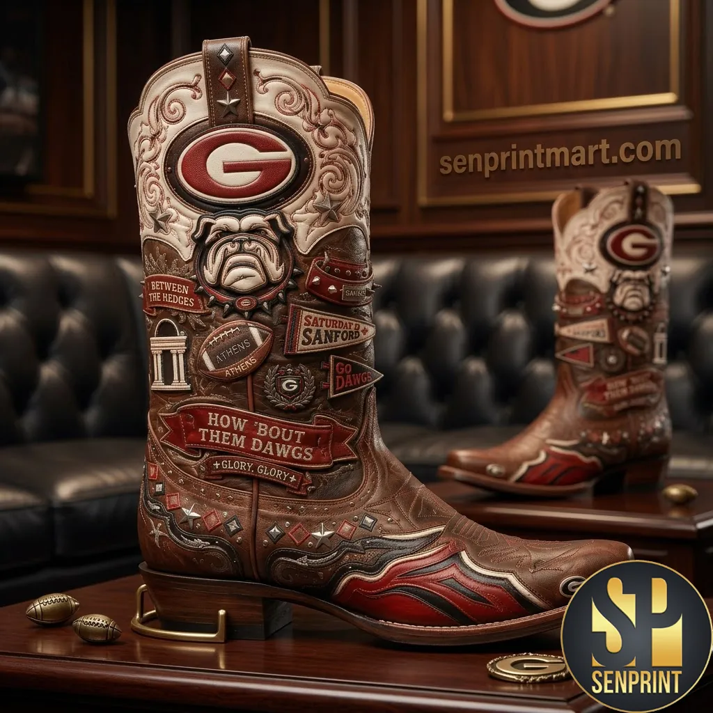 Georgia Bulldogs How Bout Them Dawgs Western Cowboy Boots