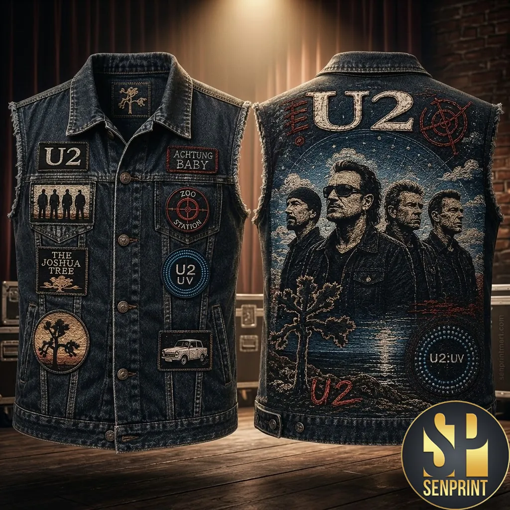 U2 The Joshua Tree Premium Embroidered Denim Vest