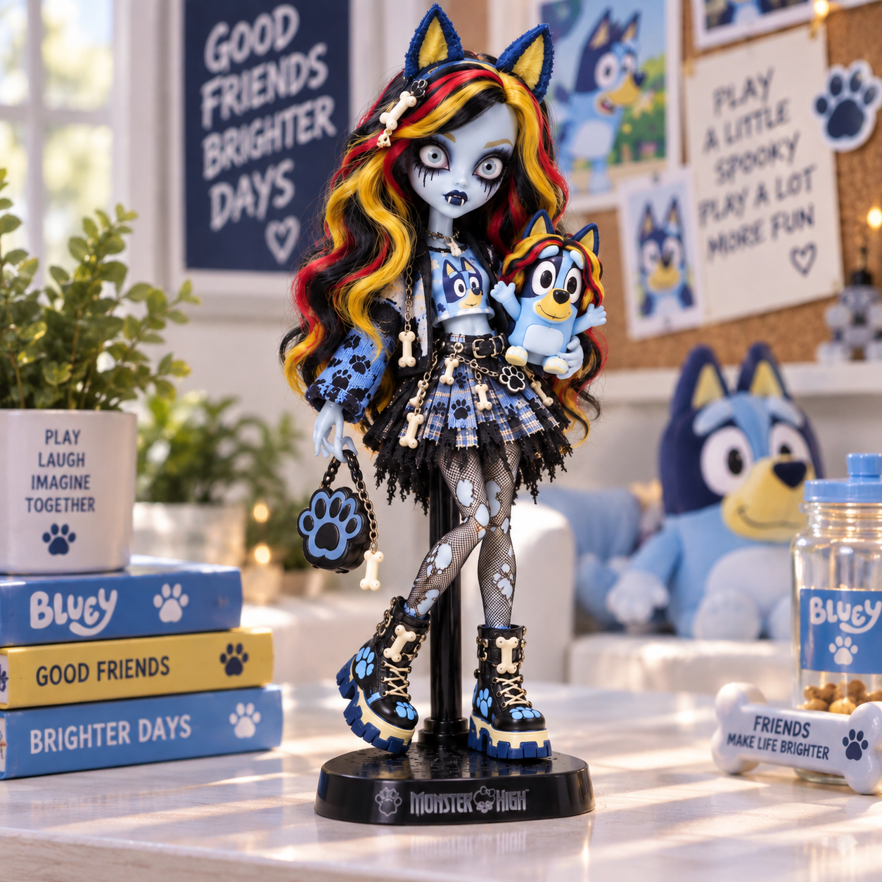 Monster High x Bluey Collaboration Limited Edition Spooky Fashion Collector Doll Monster High x Bluey Collaboration Limited Edition Spooky Fashion Collector Doll