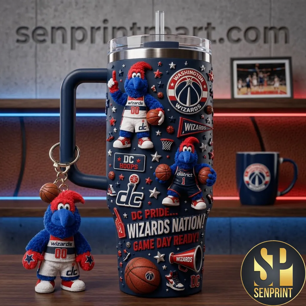 Washington Wizards 3D Mascot 40oz Insulated Tumbler