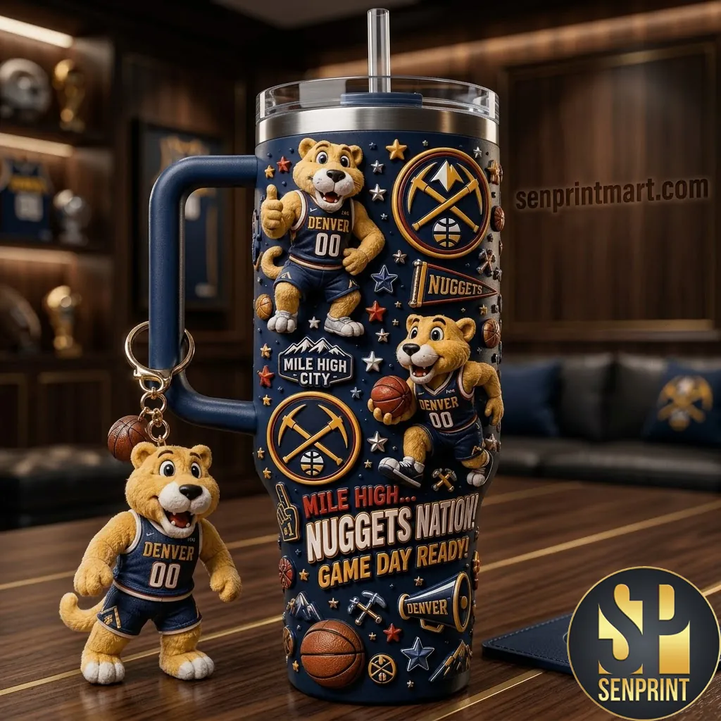 Denver Nuggets Mile High City 3D Mascot 40oz Tumbler