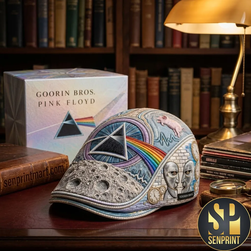 Goorin Bros Pink Floyd Dark Side Of The Moon Embroidered Jeff Cap