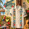 Jimmy Buffett Parrothead Fins Up Tropical Beach Guayabera Hawaiian Shirt