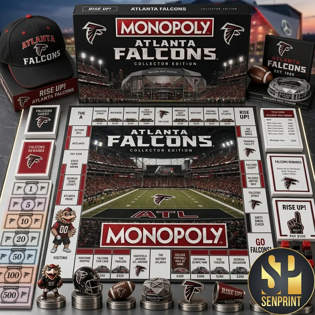 Atlanta Falcons Mercedes-Benz Stadium Collector Edition Monopoly Board Game