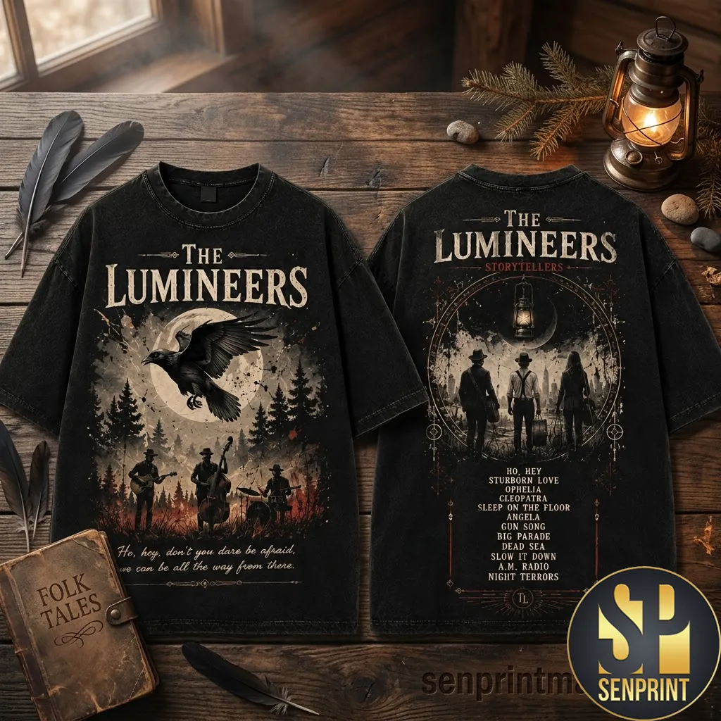 The Lumineers Storytellers Vintage Folk Rock Graphic T-Shirt