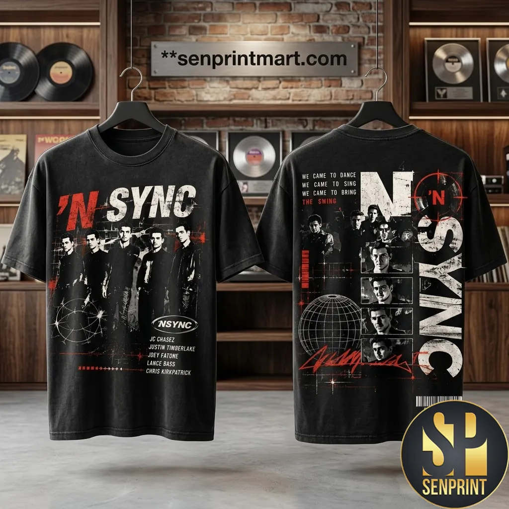 NSYNC Vintage 90s Boyband Graphic Retro Music Fan T-Shirt