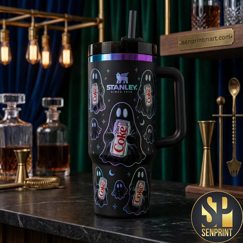 Diet Coke Halloween Ghost Print Stanley 40Oz Tumbler