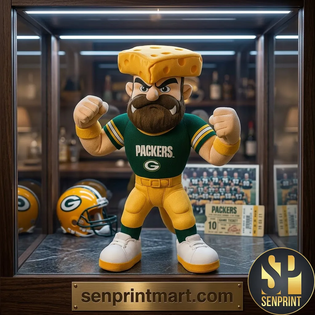 Green Bay Packers Cheesehead Mascot Plush Toy