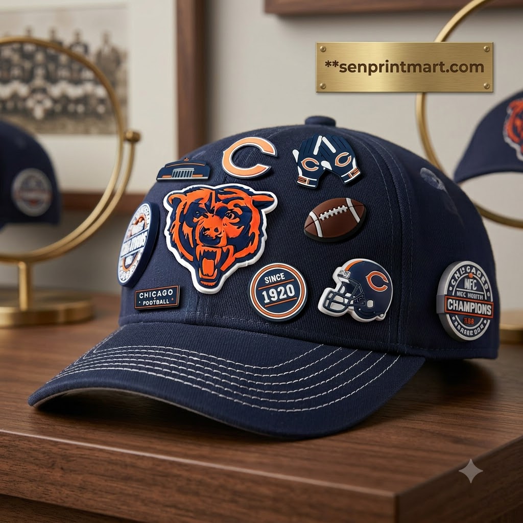 Chicago Bears 1920 Anniversary Premium 3D Patch Baseball Cap