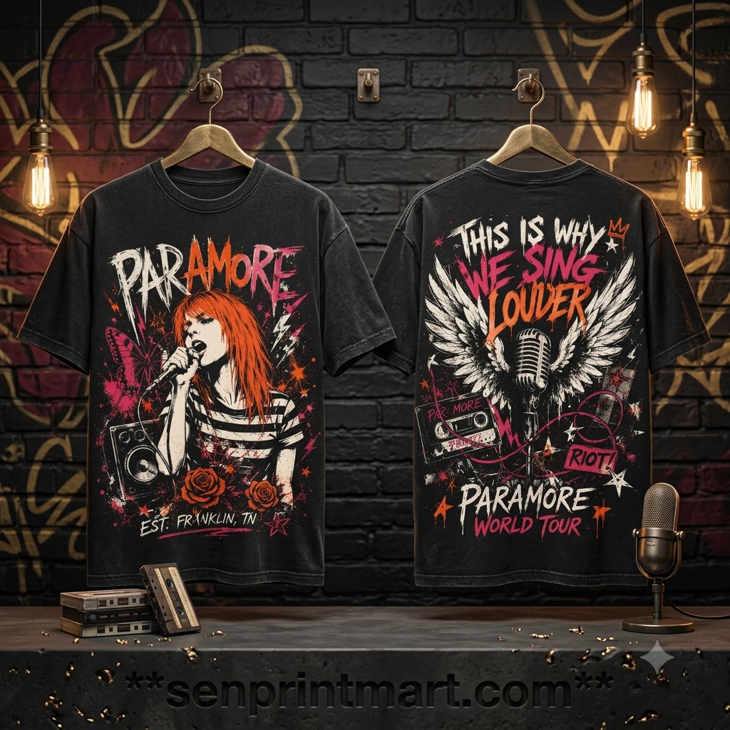 Paramore This Is Why We Sing Louder World Tour Graphic T-Shirt