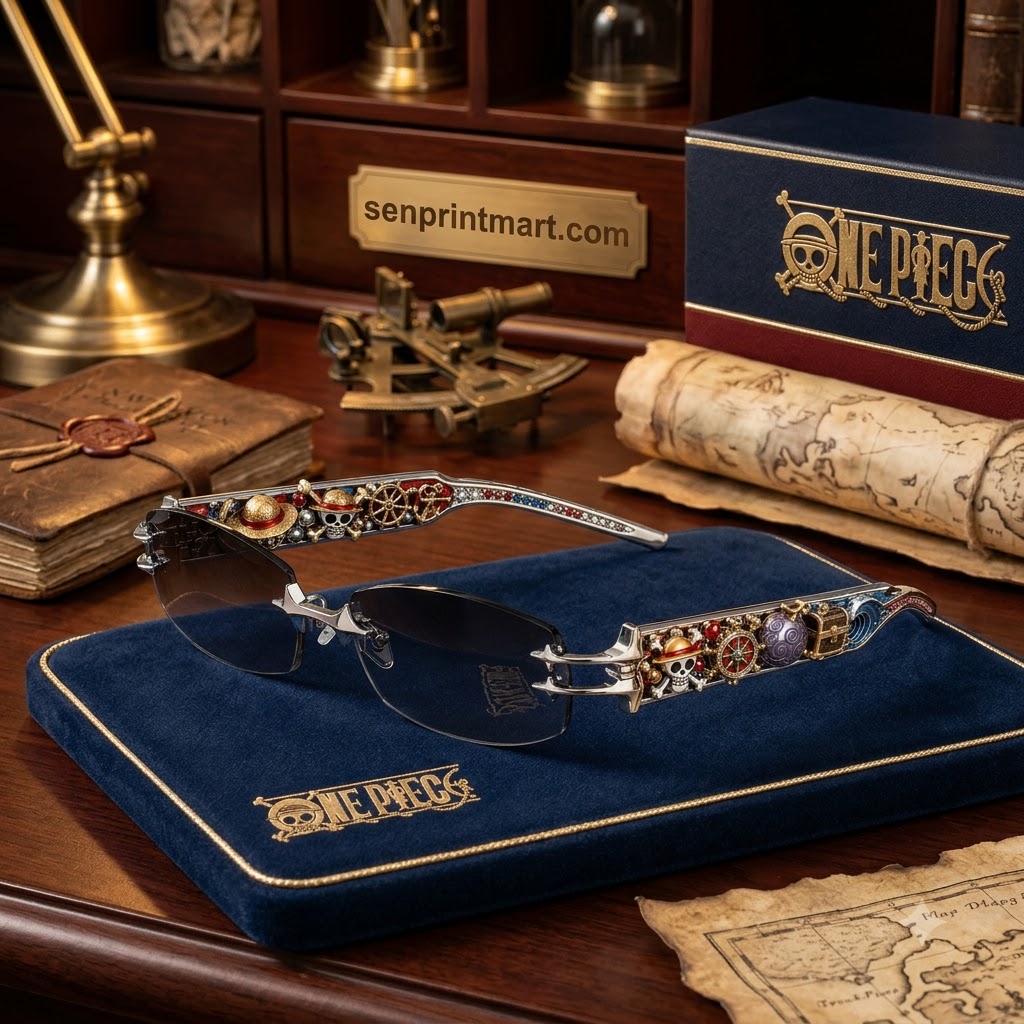 One Piece Anime Premium Metal Rimless Sunglasses