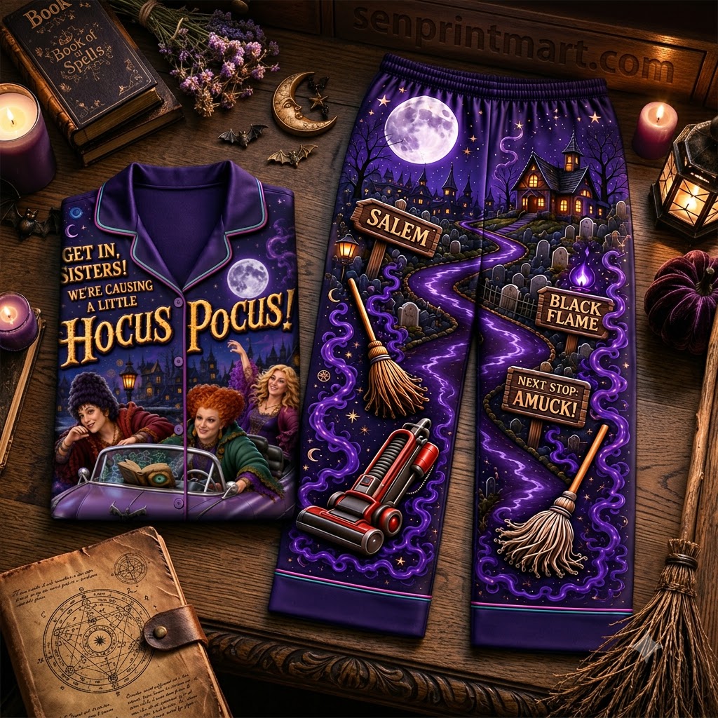 Hocus Pocus Salem Witchy Night Pajama Set