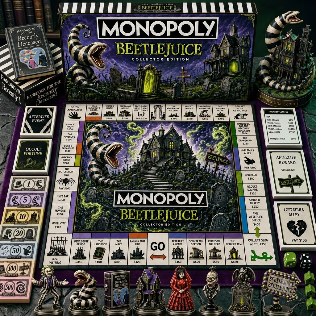 Beetlejuice Monopoly Collector Edition Premium Board Game