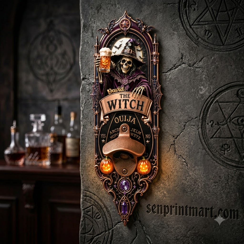 Personalized The Witch Ouija Board Gothic Wall Bottle Opener