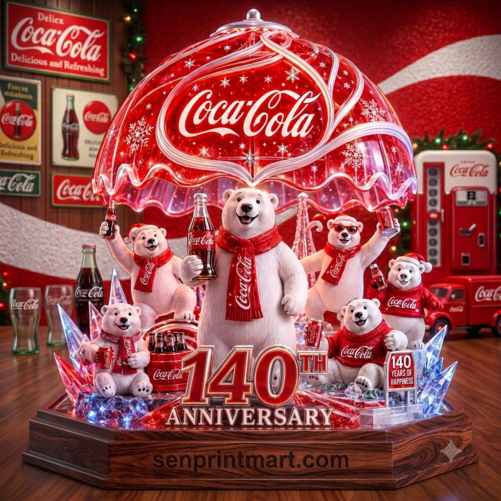 Coca-Cola 140th Anniversary Polar Bear Limited Edition LED Night Light
