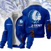 Personalized KAA Gent Mascot Blue Sherpa Lined Winter Fleece Jacket