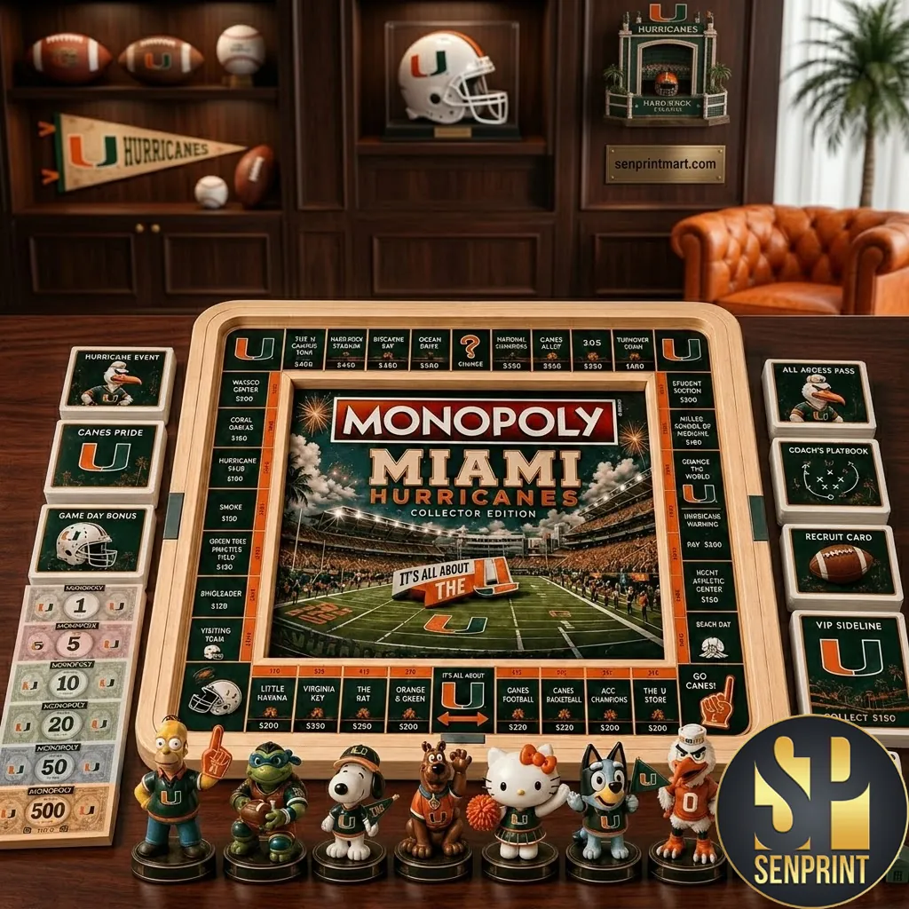Miami Hurricanes Monopoly Collector Edition Board Game