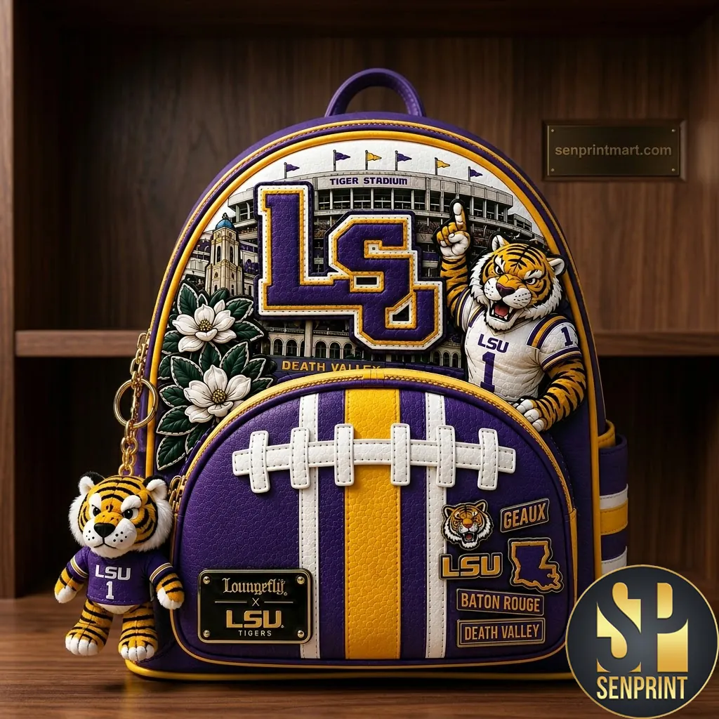 LSU Tigers Death Valley Premium Loungefly Mini Backpack