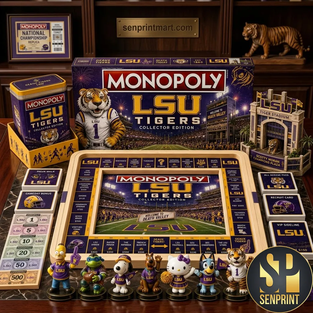 LSU Tigers Monopoly Collector Edition Board Game