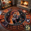 Personalized Mickey and Minnie Halloween Couple Round Mat Personalized Mickey and Minnie Halloween Couple Round Mat