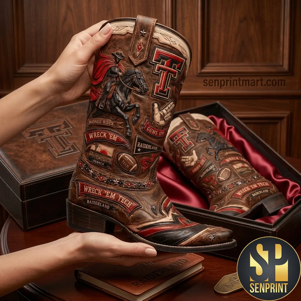 Texas Tech Red Raiders Wreck Em Western Cowboy Boots