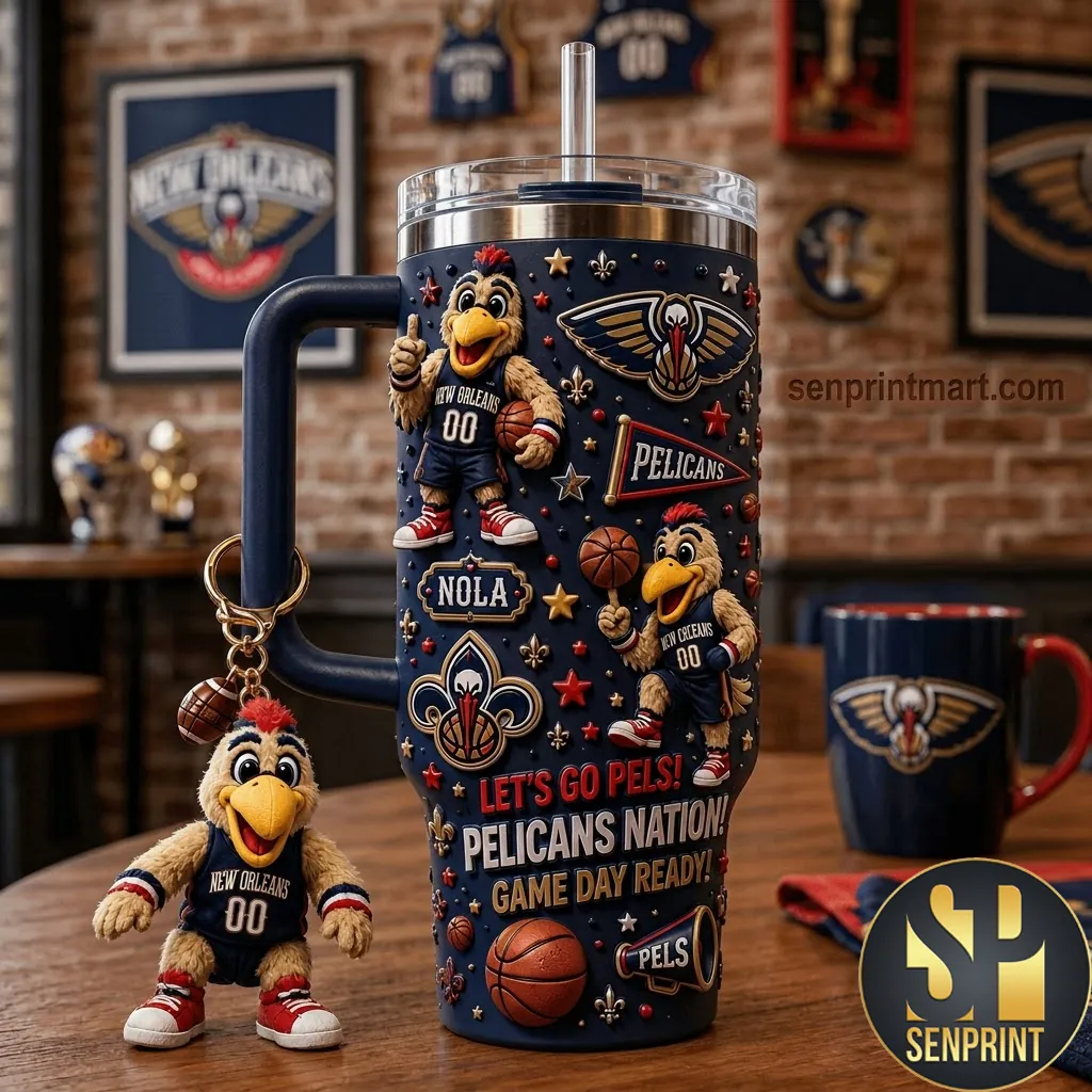 New Orleans Pelicans 40oz Insulated Travel Tumbler