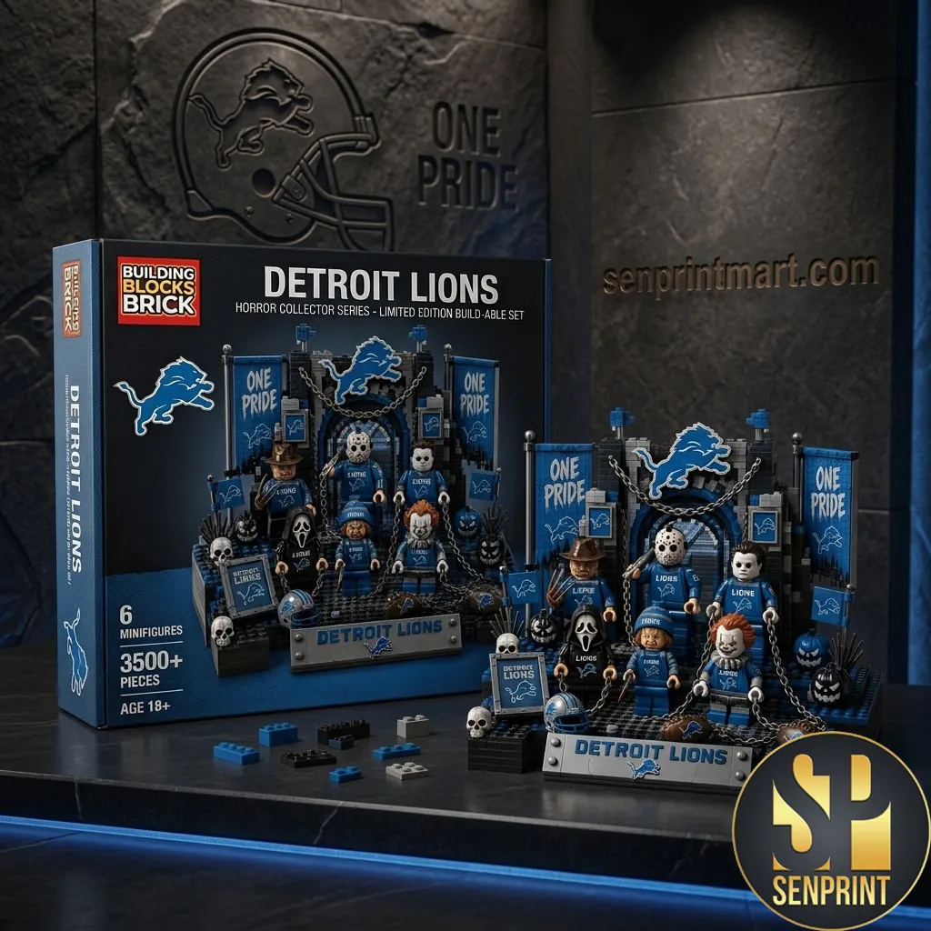 Detroit Lions Horror Collector Limited Edition Building Brick Set