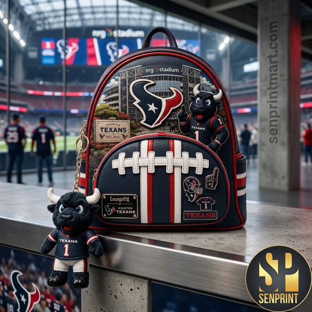 Houston Texans NRG Stadium Premium 3D Logo Backpack