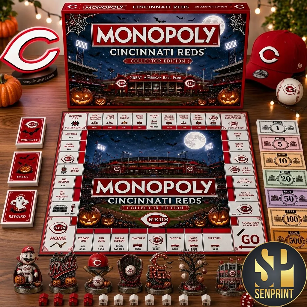 Cincinnati Reds Monopoly Collector Edition Halloween Board Game